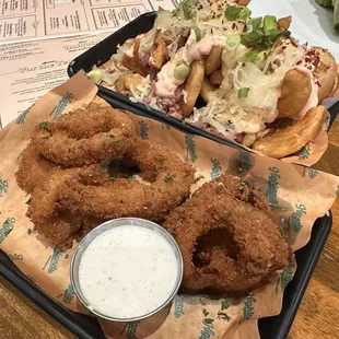 Onion Rings and Crazy Fries