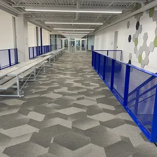 The second floor mezzanine at Highlands Sports Complex.