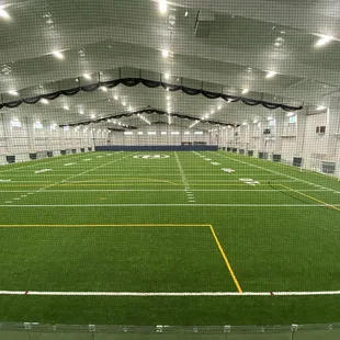The indoor turf at Highlands Sports Complex.