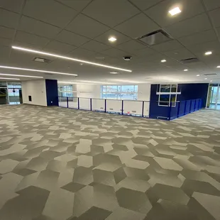 The second floor mezzanine over the main entrance.