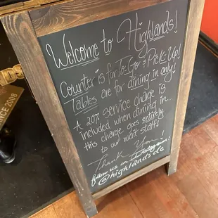 Board when you walk in