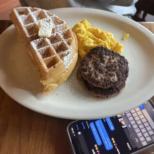 Big Waffle Breakfast