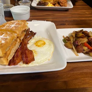 Big Waffle Breakfast