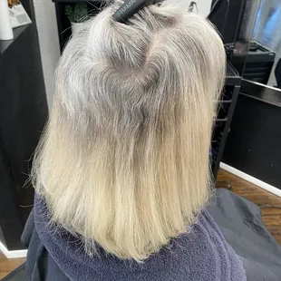 Grey Blending (before) - @highlightsbytalynn 559-492-9243