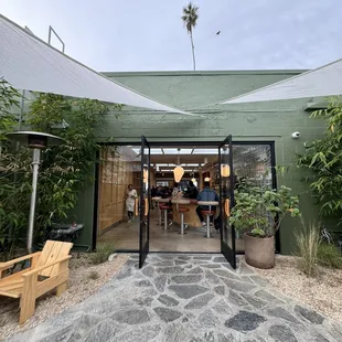 View from Outdoor space to inside interior