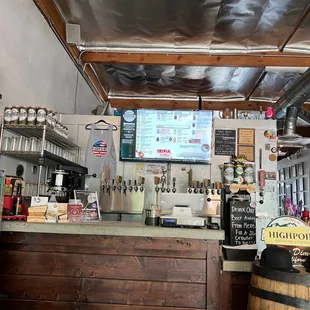the bar and counter
