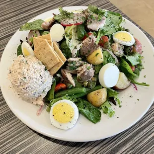 Omega 3 Super Salad with an added scoop of tuna salad