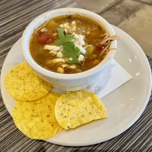 Cup of chicken chipotle soup