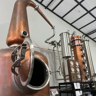 a row of distilling vessels