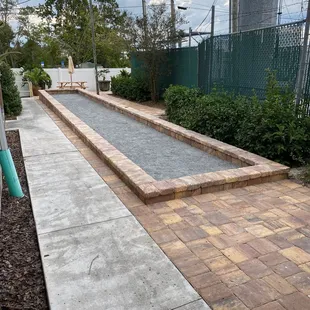 Their new Bocce Ball court