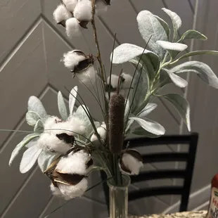 Cotton was placed on our table. Crazy!!