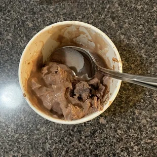 Peanut butter and chocolate ice cream