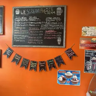 a chalkboard with information