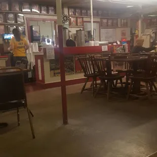 the dining area