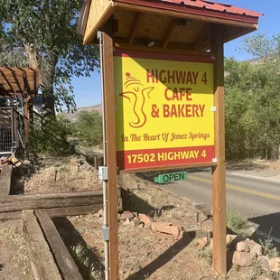 Their new sign reflects that they have a lot more than just coffee.