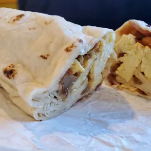 Green chilie breakfast burrito