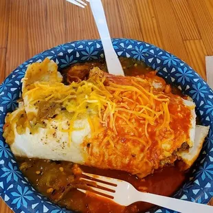 Smothered Xmas Jemez Burrito
