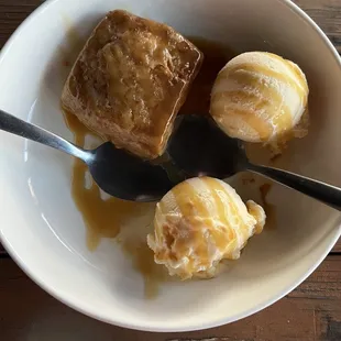 Caramel Chocolate Croissant Bread Pudding