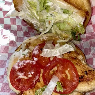 Grilled chicken burger...