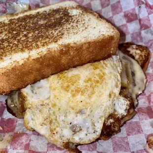 Highway grill patty melt w egg...amazing