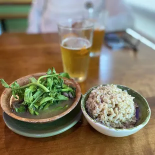My salt meat watercress soup, mini (really mini) and brown ride.