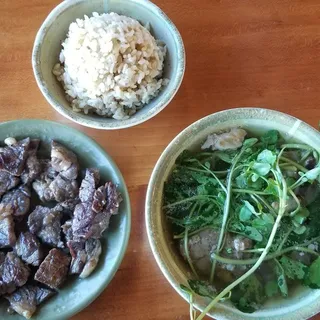 Salt Meat Watercress with Rice