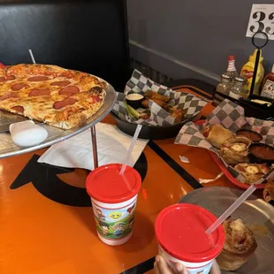 Great pizza and speed bumps! Wonderful service