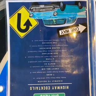 Drink menu