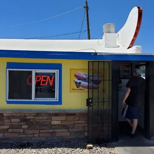 a man standing at the door