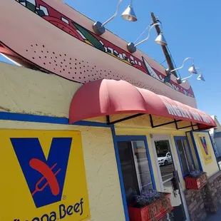 the front of the restaurant
