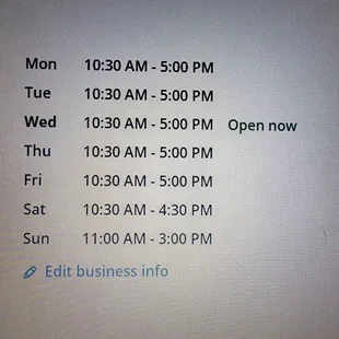 Don&apos;t believe what they have posted.  Arrived at 3:58 and they are closed