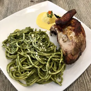 Tallarin Verde Con Pollo a La Brasa