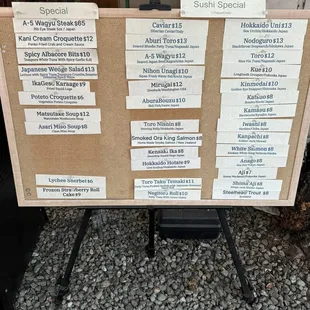 Specials posted outside and on the wall changes frequently but very worth checking out