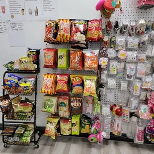 Asian snacks  my favorite crab chips are here too