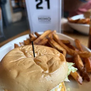 HiHO Double with fries. Chefs kiss!