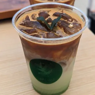 Iced Pandan Oat Milk Latte
