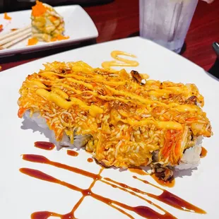 Loaded crap and spicy tuna (personally this had too much crab on it)