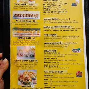 Menu (it&apos;s huge!)