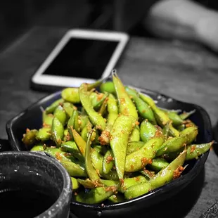 Garlic Edamame @whaevaeats