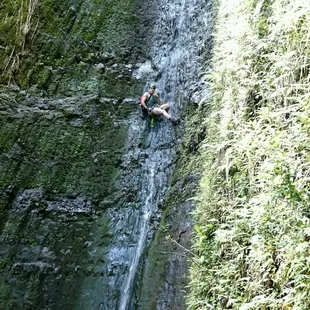 Rappelling at Mo'ole falls!