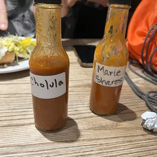 Home labeled hot sauce