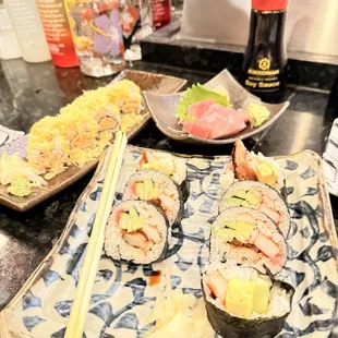 sushi and sashimi, sushi, food, sashimi