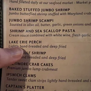 Our supper choice was fabulous