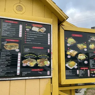 the menu and prices