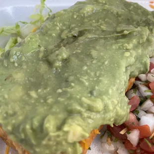 Chimichanga with guacamole