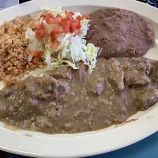 Carne Guisada plate very tender.