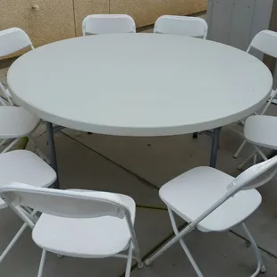 This is the round table combination 1 Round table 8 chairs $16
