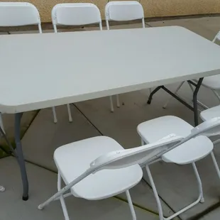 This is the rectangle table combination 1 rectangular table with 8 chairs $12