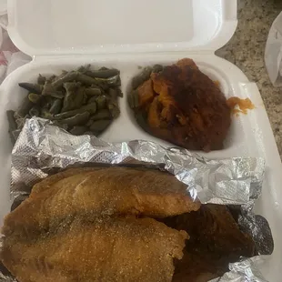Tilapia dish with sides
