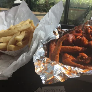 Wings and fries...fire!!